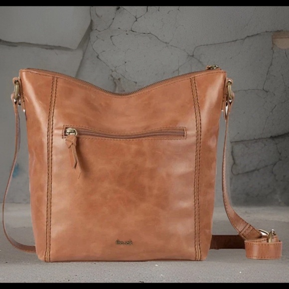 The Sak Handbags - THE SAK Ashland Leather Crossbody Bag Brown Tasseled Zippers Adjustable Strap